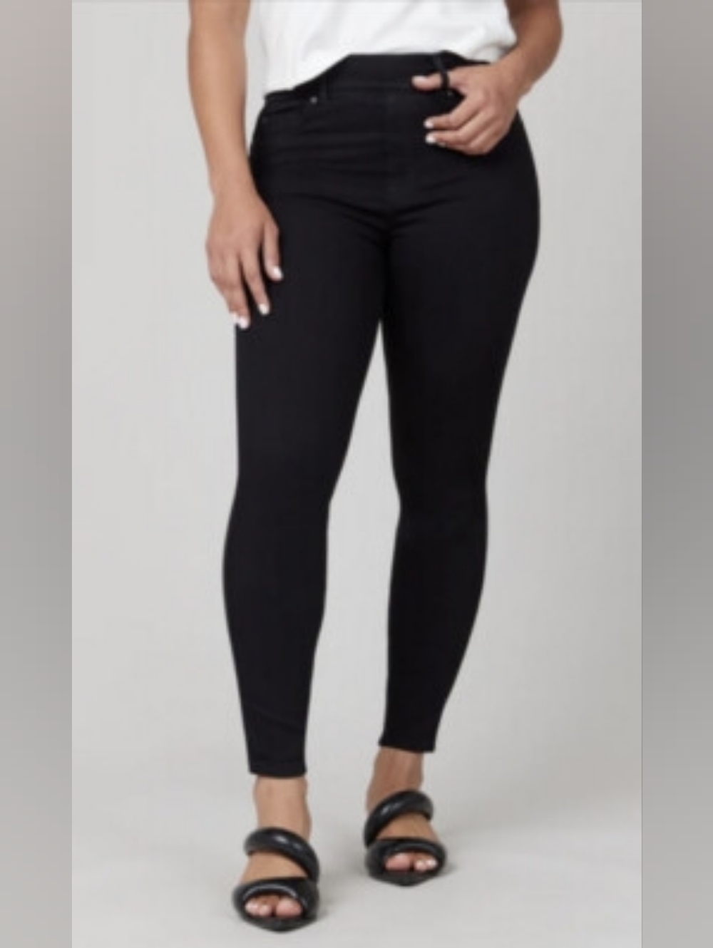 MP Spanx Women's Ankle Skinny Jeans in Clean Black